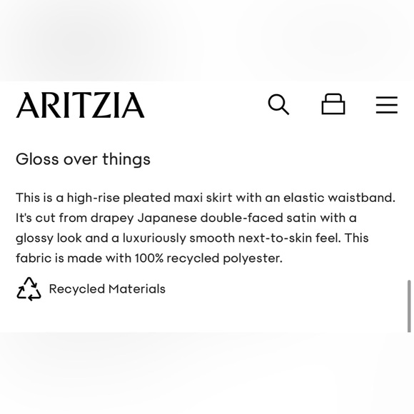 NWT Aritzia Babaton Maido Satin Pleated Skirt Double-satin maxi in Black Small - Picture 10 of 15